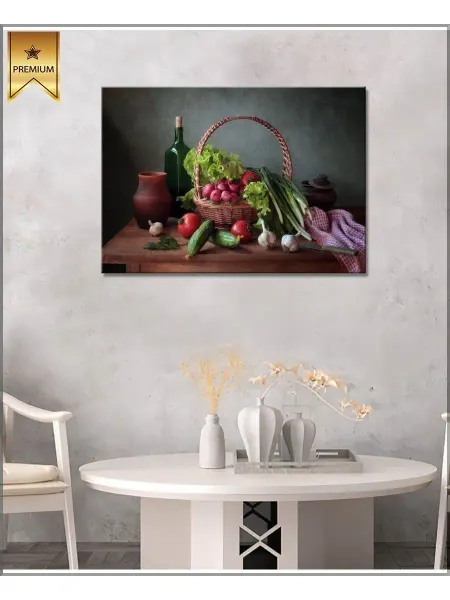 Картины для кухни Картина на холсте красивый натюрморт с овощами 20х30