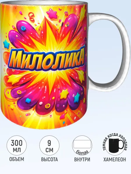 MadePrint Кружка именная Милолика - хамелеон