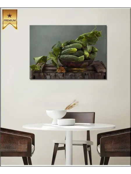 Classic Art Картина на холсте натюрморт с огурцами 20х30