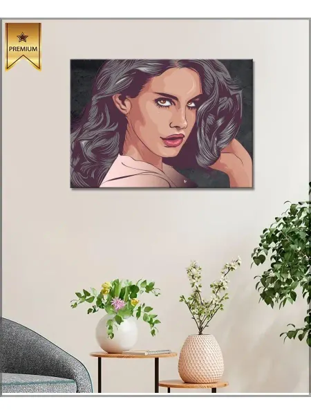 Classic Art Картина на холсте Lana Del Ray комикс 20х30