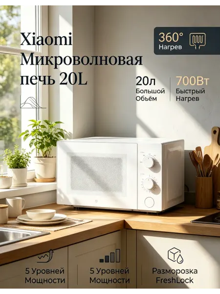 Микроволновая печь Microwave Oven 20L (MWB020) White