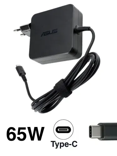 Зарядное устройство для ноутбука Asus, ZenBook UX425JA-HM027T, 20V - 3.25A, (Штекер: Type-C) 65 Вт Квадратный