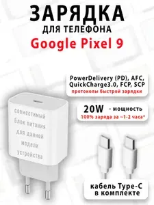 Зарядное устройство для телефона Google Pixel 9 - ( Type-C 20W )