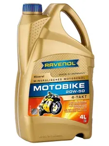 RAVENOL Motobike 4-T 20W-50 Масло моторное, Минеральное, 4 л