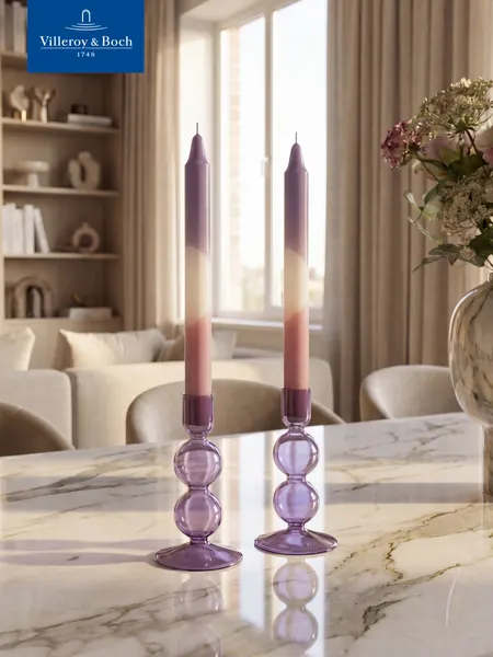 Свечи декоративные 2 шт, 24,6 см, Like Home, Lavander Grape, Villeroy & Boch, Натуральный Воск