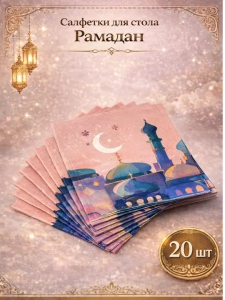 Салфетки Рамазан, 20 шт в пачке, в хорошем качестве