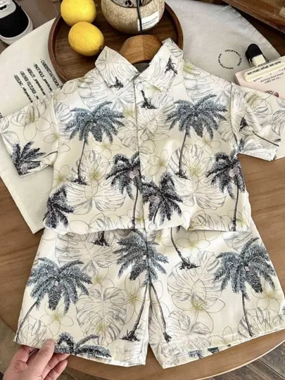 Летний комплект одежды для мальчиков: рубашка, шорты