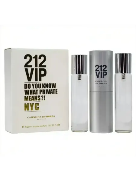 Духи в подарок Мини набор духов 212 VIP Carolina Herrera-212 вип 3*20 мл