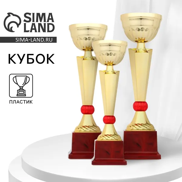 Кубок для награждения спортивный, цвет золото 26 х 8 х 8 см