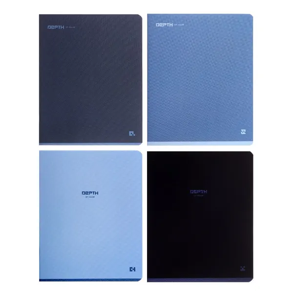 Тетрадь 48 листов в клетку BG Monocolor Blue, обложка мелованный картон, soft touch