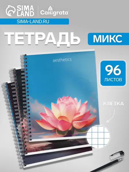 Тетрадь 96 листов в клетку, на гребне, Эстетика