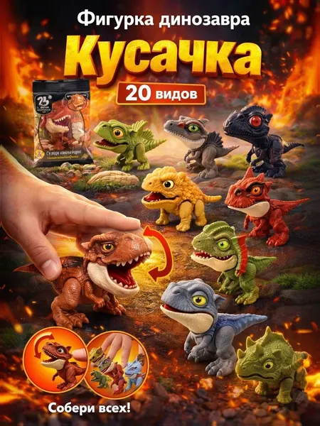 Игрушка - сюрприз "Кусачки", фигурки динозавров / игрушка для детей