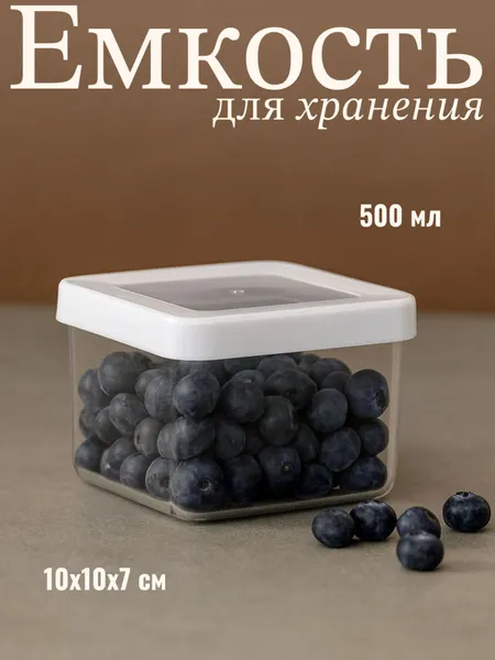 Емкость для хранения сыпучих продуктов, пластиковая, 650 мл