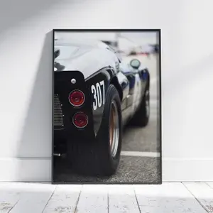 Плакат на стену для интерьера Спорткар (Ford GT40 24) - Постер по спортивным гоночным машинам автомобилям формата А4 (21x30 см)