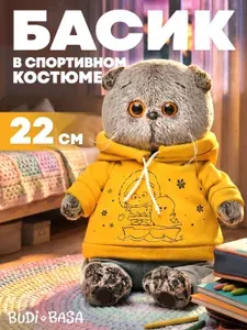 Кот Басик в спортивном костюме 22 см