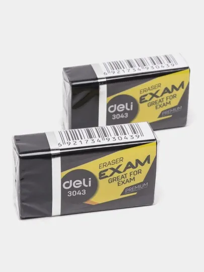 Ластик"Premium", 40*22мм, Deli E3043 2 штука