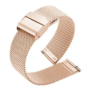 Браслет для часов миланское плетение Haspic 22 мм Rose Gold