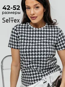 Футболка Селтекс Хлопок, с принтом