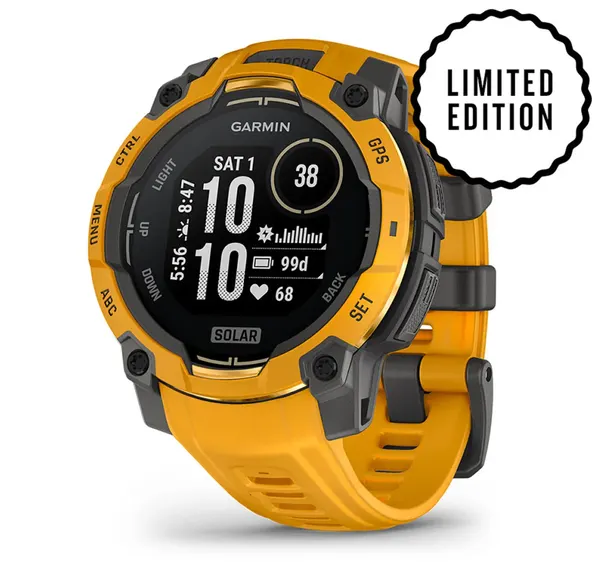 Умные часы Watch Garmin Instinct 3 45 Solar Sunburst with Sunburst/Gray Band 010-02934-02