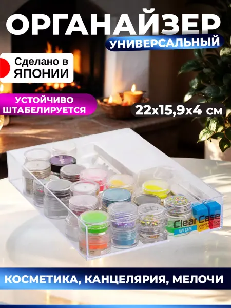 Sanada Органайзер для косметики и канцелярии контейнер 22х15,9х4 см