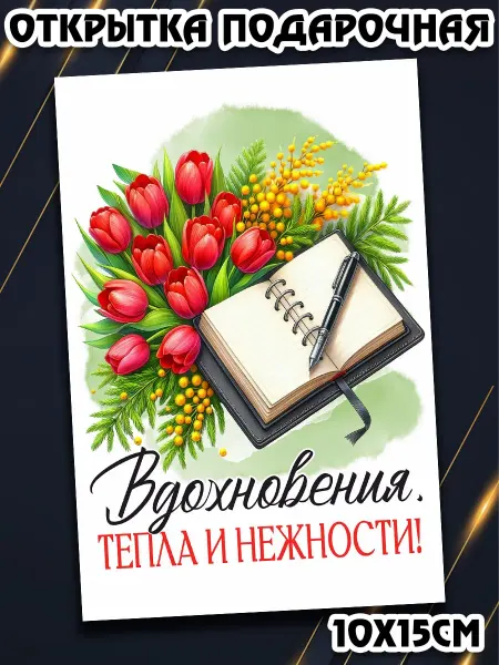 Podarkez Оригинальная подарочная открытка коллегам 8 марта