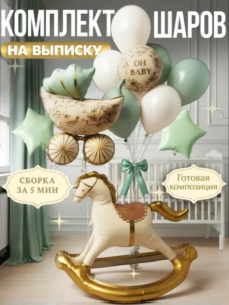 23 шара Фотозона шары на выписку новорожденного