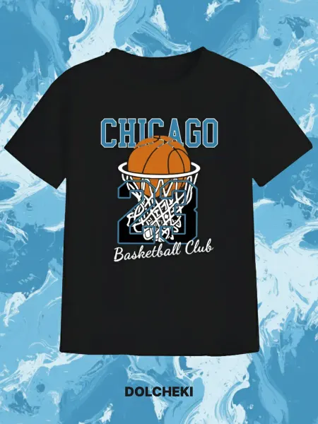 Dolcheki Футболка спортивная черная CHICAGO 23