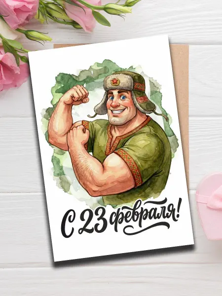 Woodguk Открытка на 23 февраля с юмором