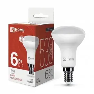 InHome Лампа светодиодная LED-R50-VC 6Вт 230В Е14 6500К 530Лм