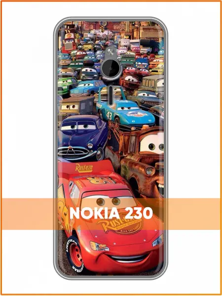 Case Face Чехол на Nokia 230 с принтом Молния Маккуин