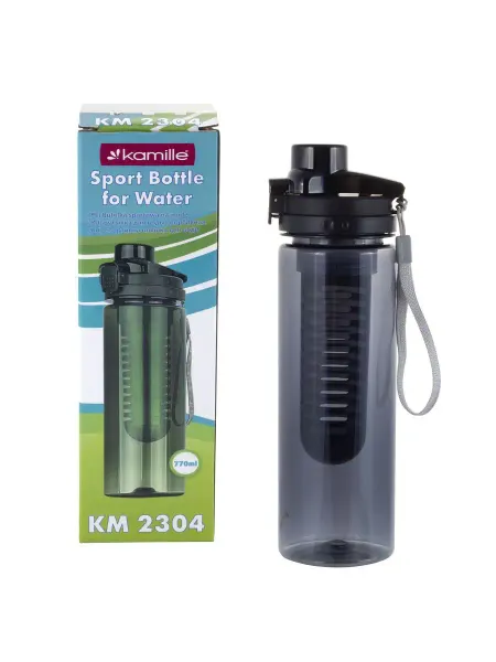 Бутылка спортивная для воды 750 мл. Kamille KM-2304 из пластика тритан (2304 / красный)