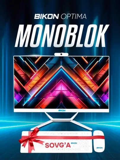 Моноблок BIKON 24 дюйма, i5-2400, DDR3 8 ГБ, SSD 256, дополнительная клавиатура и мышь