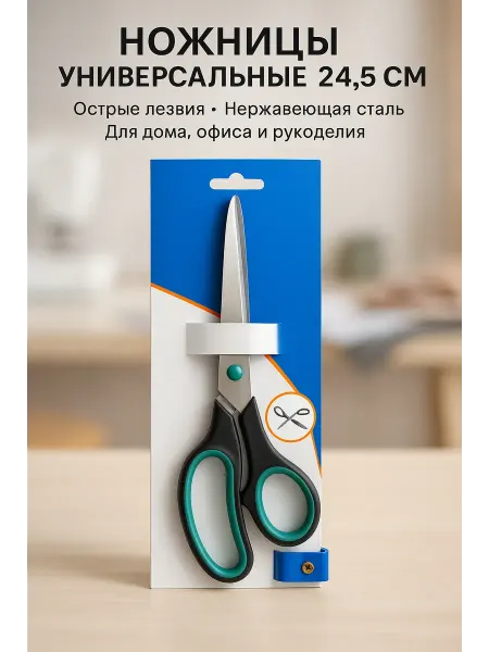 Apu2 Ножницы универсальные 24,5 см для дома, офиса и рукоделия