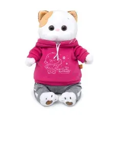 Мягкая игрушка 24 см Basik&Co кошечка Ли-Ли в спортивном костюме подруга кота Басика