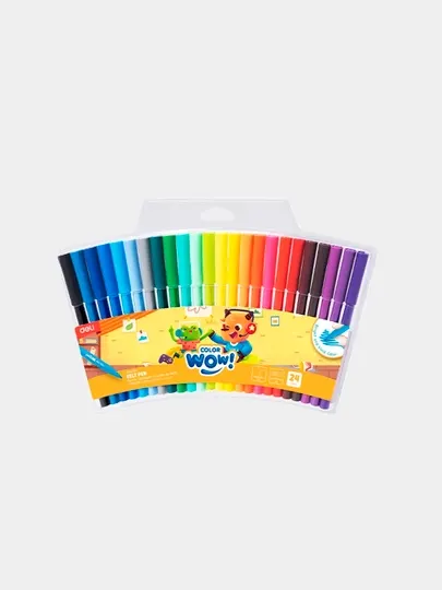 Фломастер смываемый Deli COLORWOW! EC165-24, 24 цветов