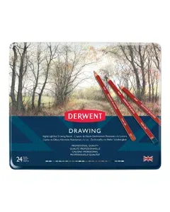 Набор цветных карандашей Derwent Drawing 24 цвета в металлической упаковке