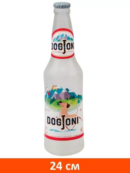 Triol Игрушка Бутылка DogJoni с пищалкой для собак винил 24 см