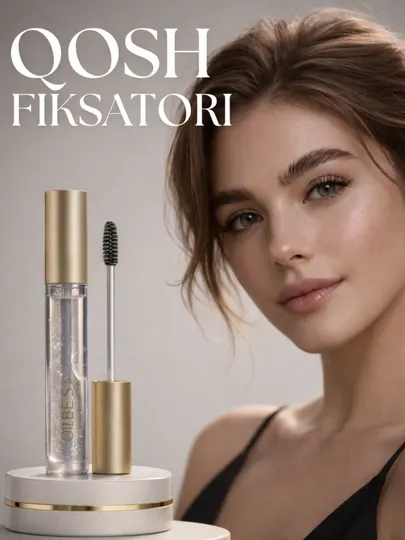 Гель для бровей QIBEST, прозрачный, фиксация до 24 часов