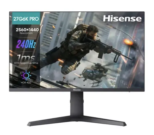 Hisense 27" Монитор 27G6K-PRO (27G6K-PRO), IPS, 2560x1440 2K, 240 Гц, черный