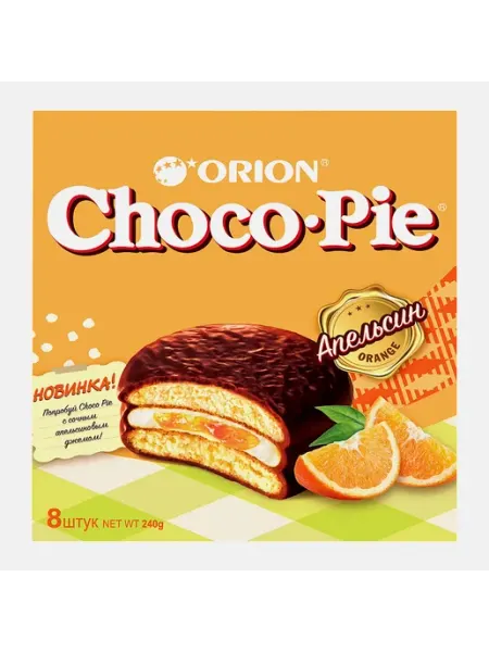Пирожное бисквитное Апельсин Choco Pie 240г