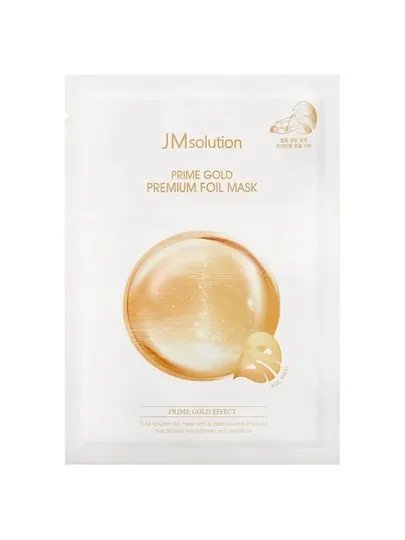 JMsolution Prime Gold Premium Foil Mask — увлажняющая маска для лица с 24K золотом