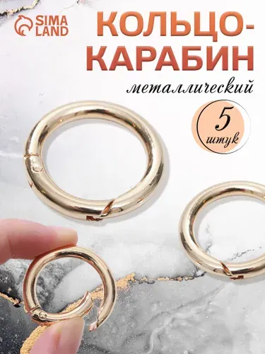 Карабины для сумки, d 25 мм, 5 мм, 5 шт