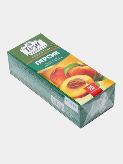 Чай зеленый Тоза tea, с персиком, 25 пакетиков