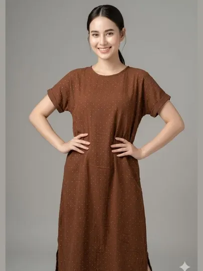 Летнее женское платье, 100% хлопок, сингапурская ткань, с карманами, oversize