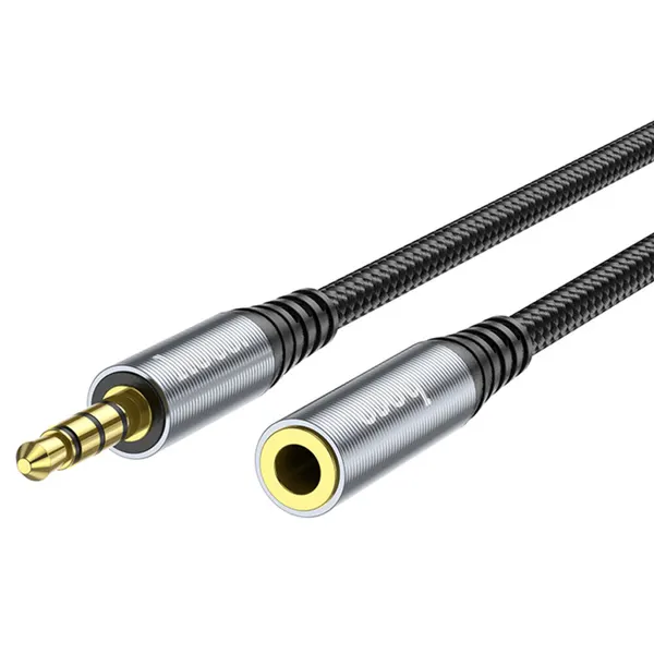 Кабель аудио удлинитель AUX - Jack 3.5, для смартфона/ компьютера/ ноутбука/переходник для наушников/микрофона, 2м.