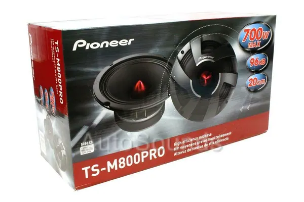 Автомобильные колонки Pioneer TS-M800PRO, двухполосные, 180Вт, 700Вт, типоразмер 20см