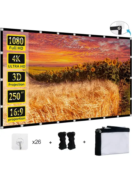 GAINVANE 250" экран для проектора Белый без складок