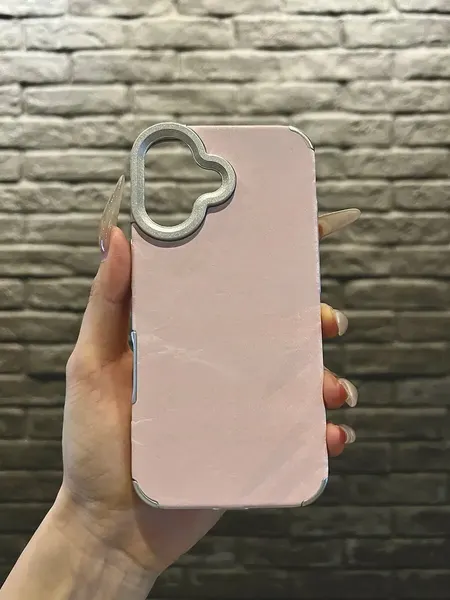 Чехол О'Кейси, для iPhone 16, с принтом, защита камеры, серый