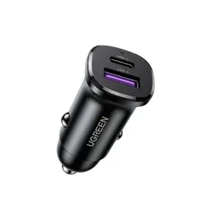 Автозарядка UGREEN EC305 (25845) USB-C + USB-A QC 30W