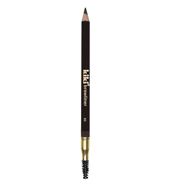 Карандаш для бровей Kiki Browliner, с щеточкой, тон: 02 классический коричневый, 1.1г